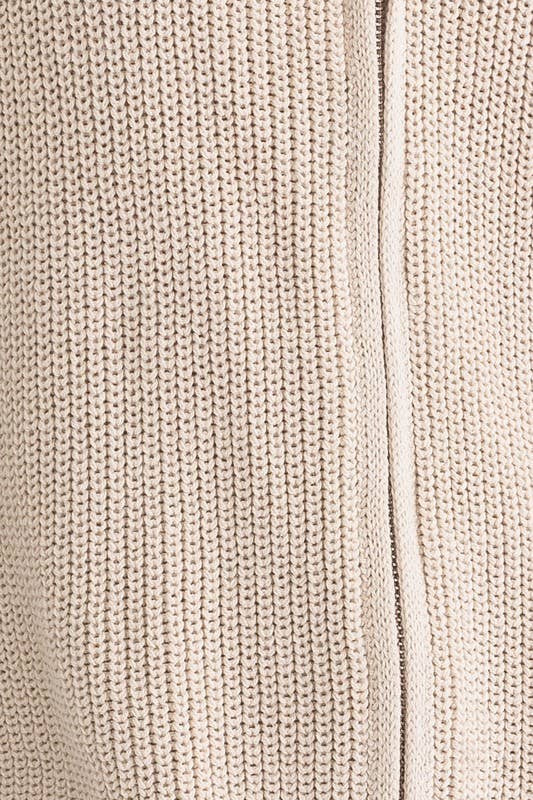 Le Lis | ZIP UP OVERSIZED SWEATER CARDIGAN
