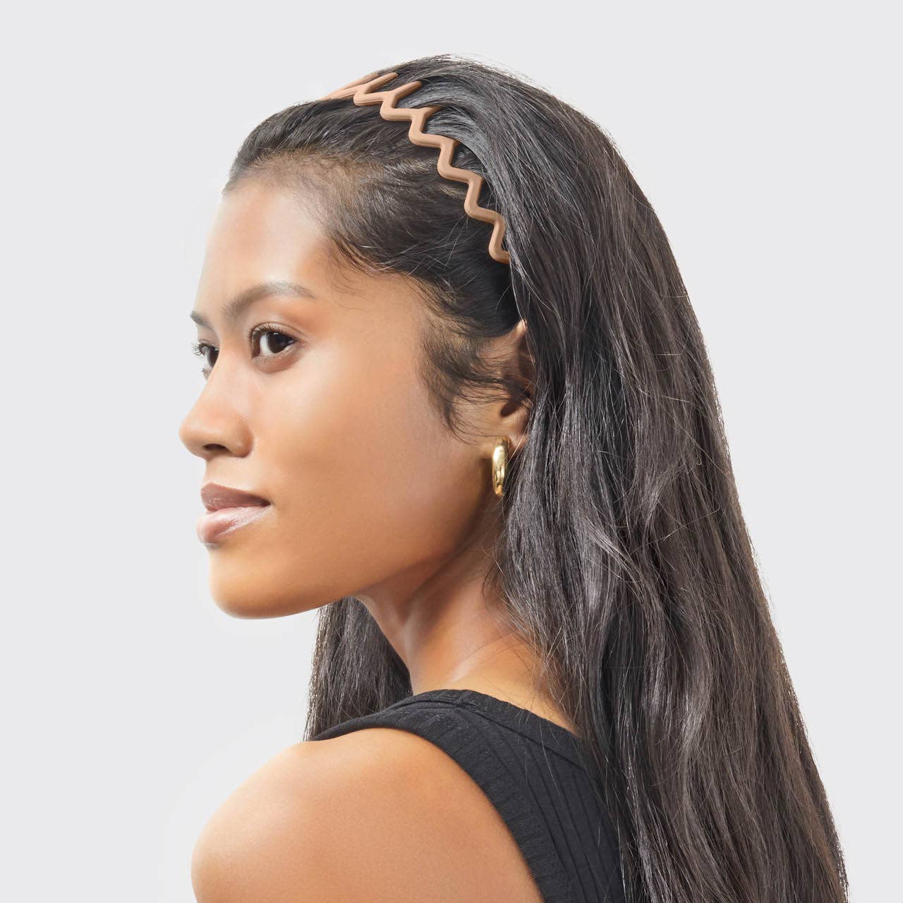 Kitsch | Recycled Plastic Zig Zag Headband 2pc - Neutral