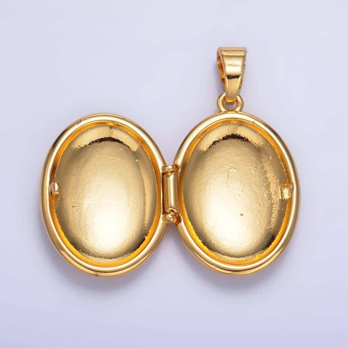 24K Gold Filled Engraved Cowboy Boot Oval Locket Pendant | AA-1016