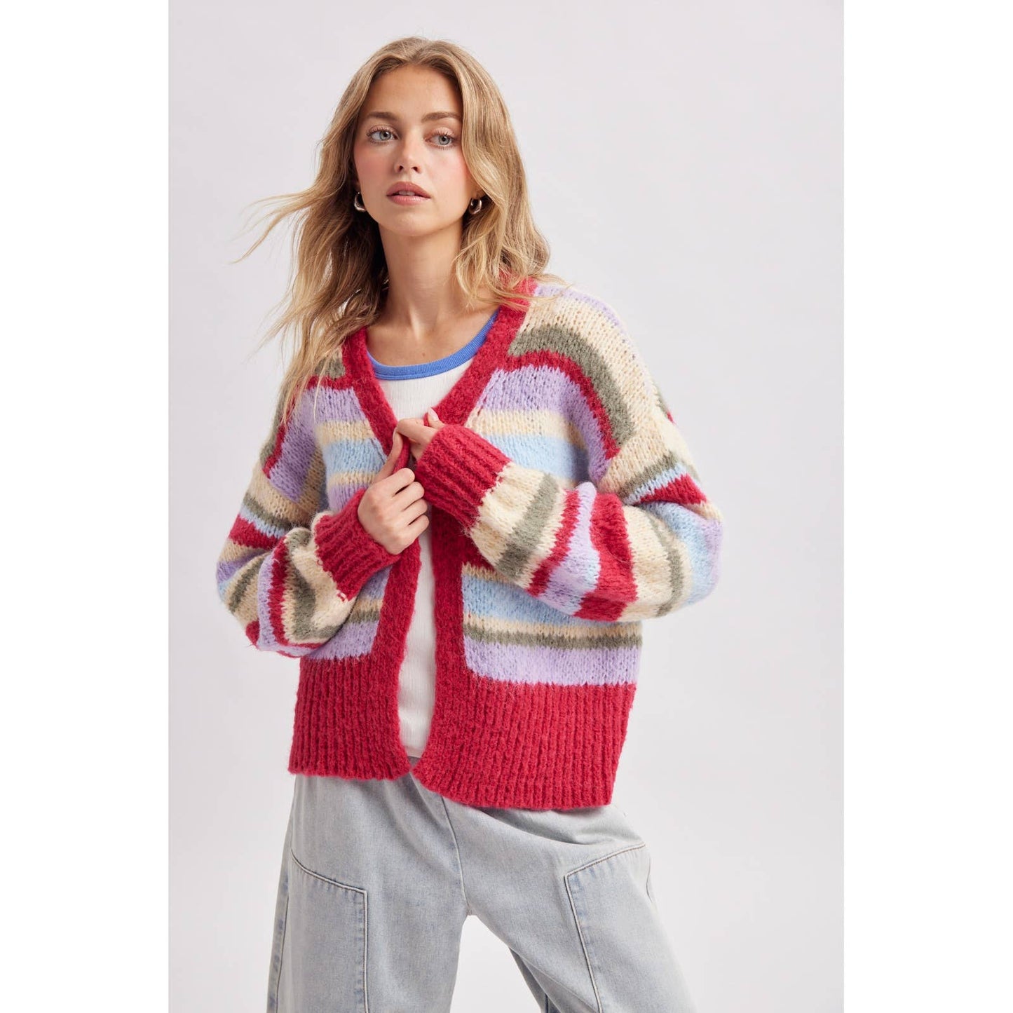 Y2K-esque Stripey Cardi