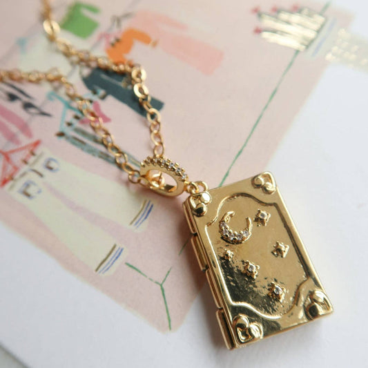 To the Stars Who Listen Book Locket Necklace