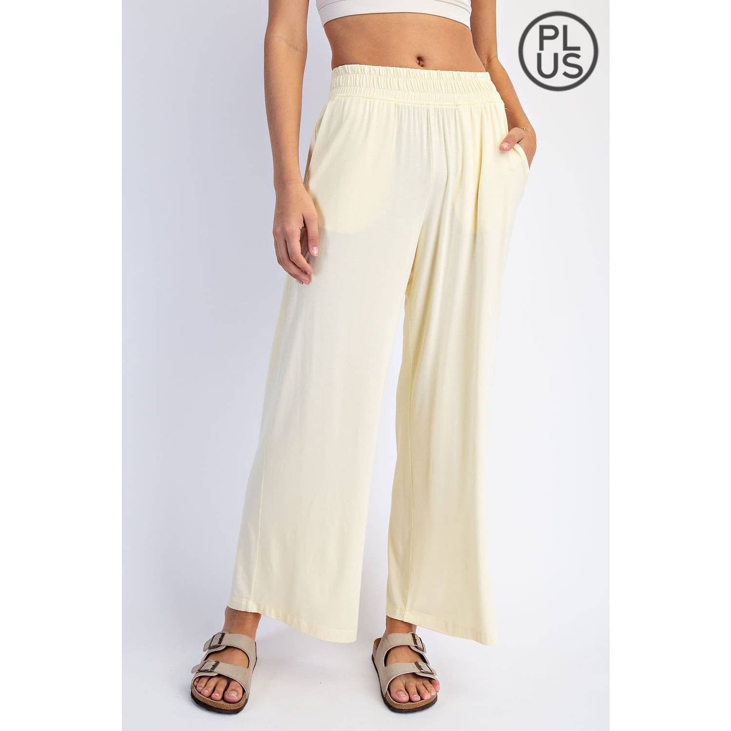 Rae Mode | PLUS Modal Wide Leg Cropped Pant