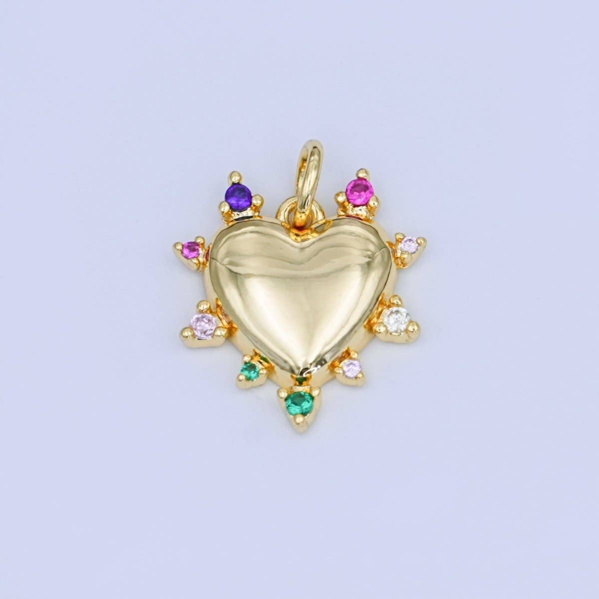 Multicolor Heart Charm