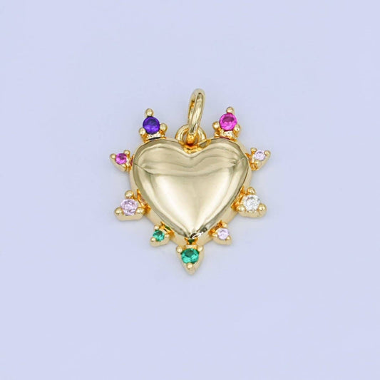 Multicolor Heart Charm