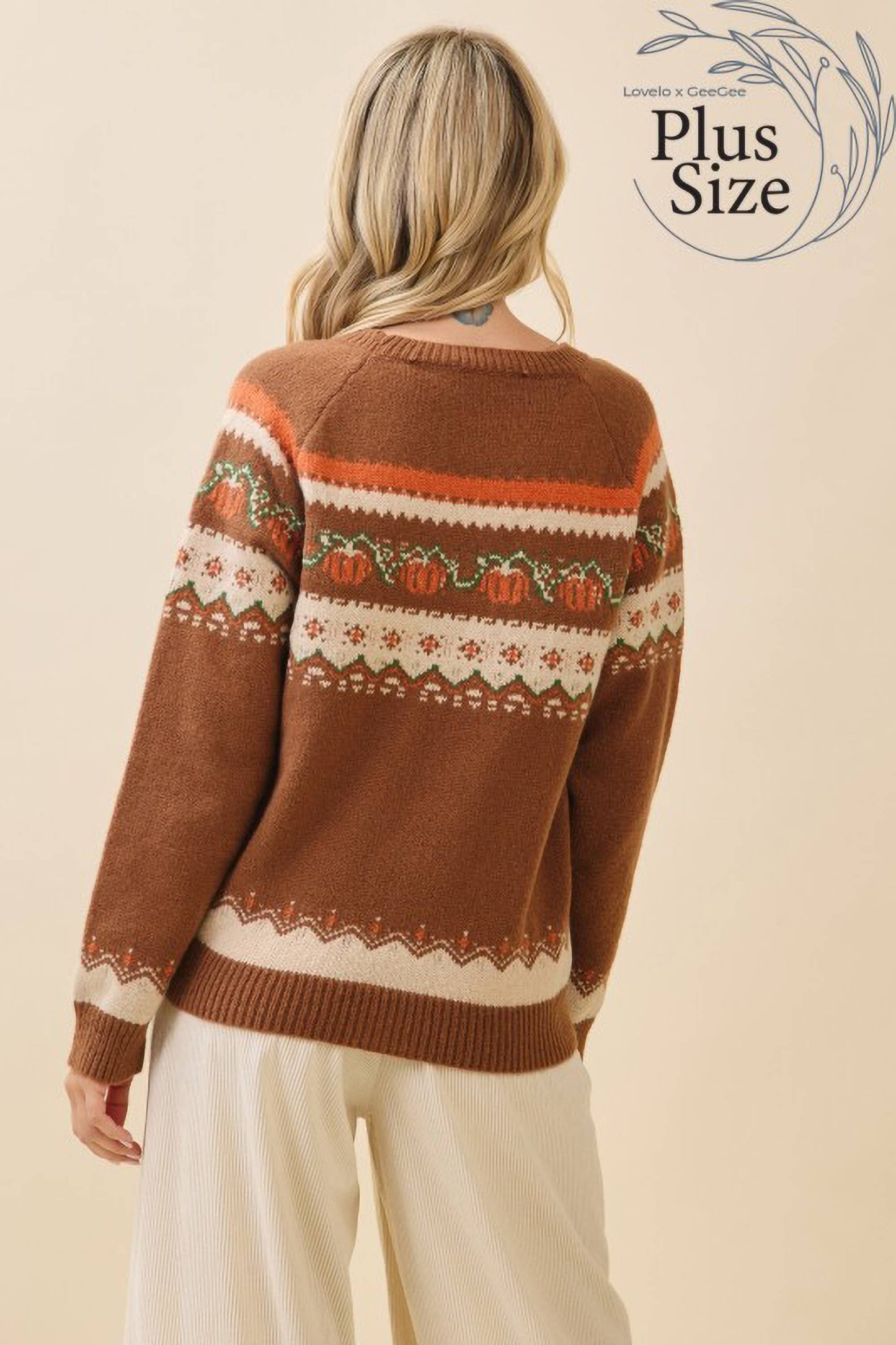 LOVELO | Plus Autumn Pumpkin Knit Sweater